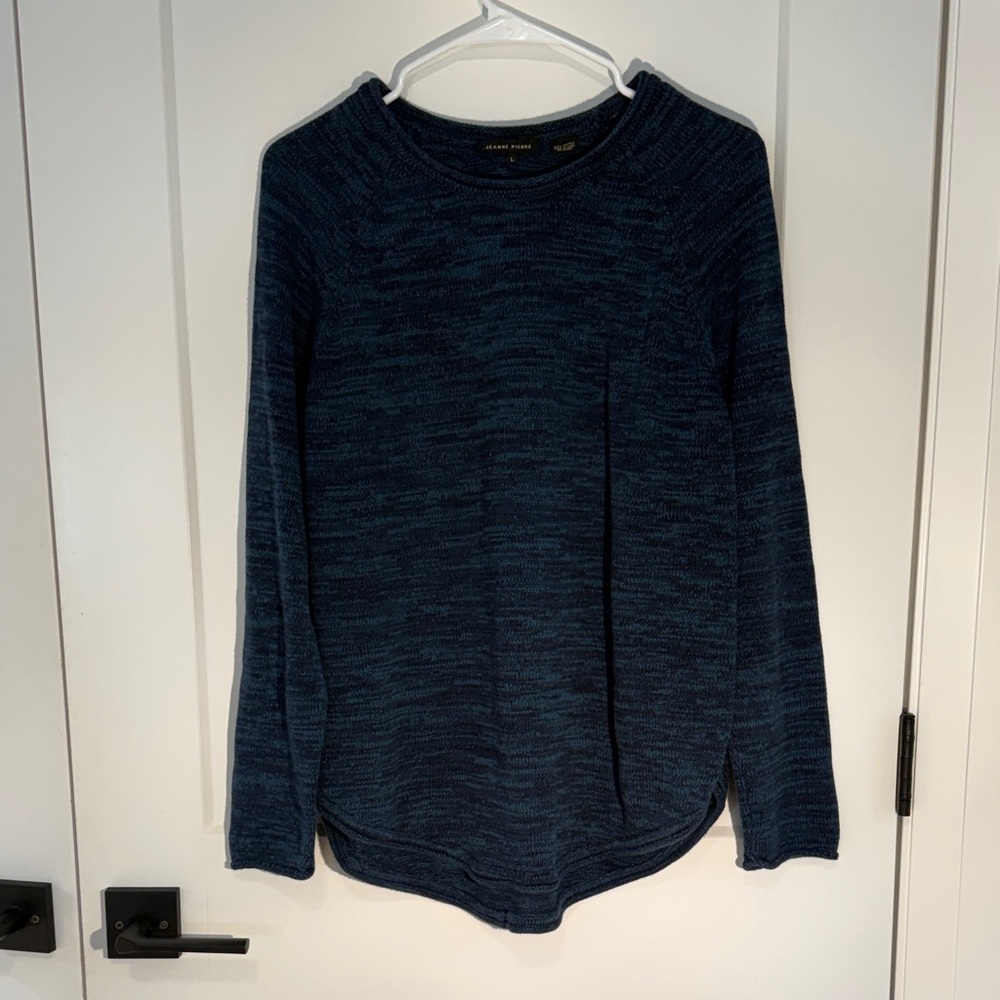 Jeanne Pierre Women's Blue Sweater Long Sleeve Large
